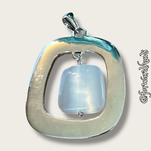 Bundle Sale 3 for $15 | Silver-Tone Abalone Pendant | Faux Moonstone - Picture 4 of 8